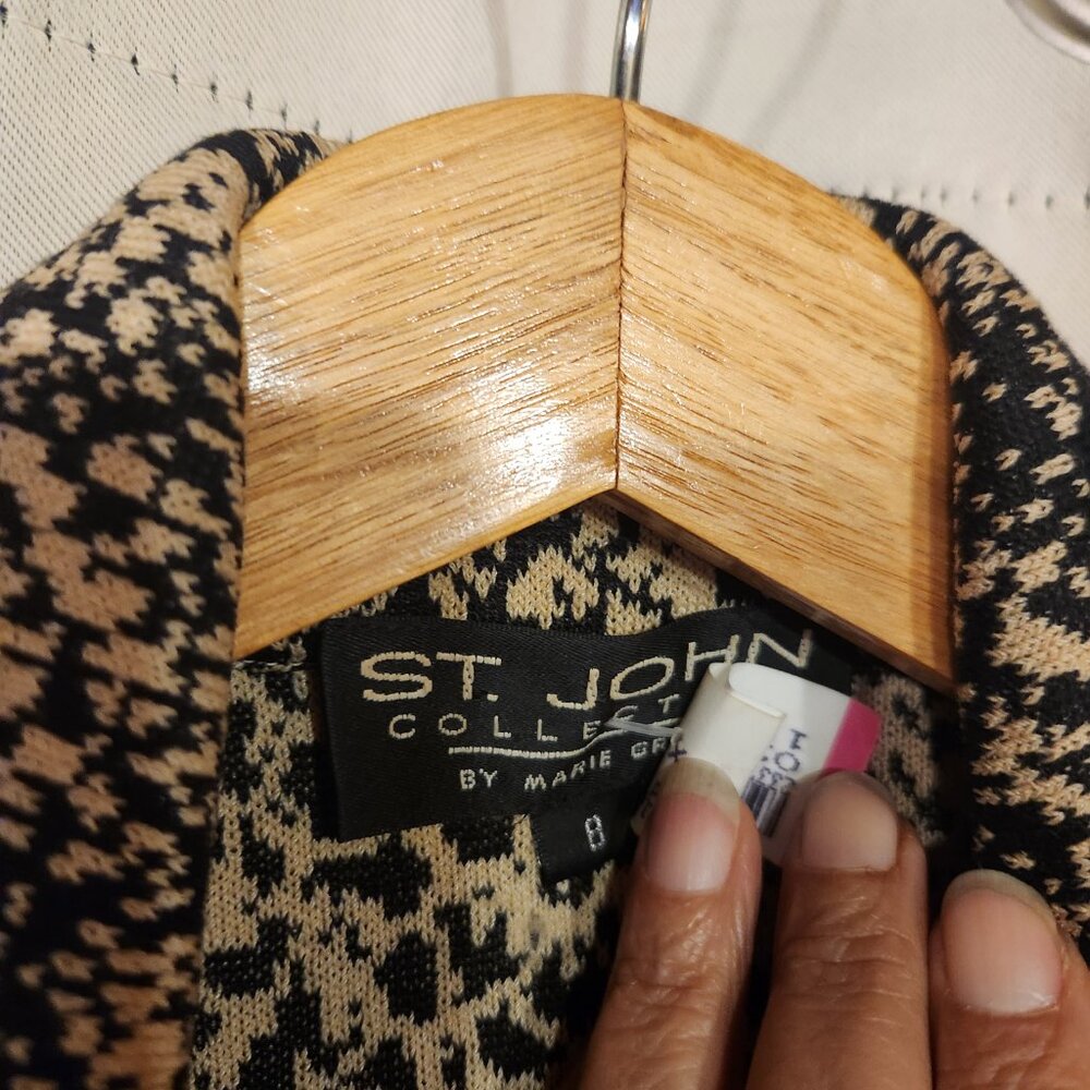 St. John Long Knit Long Jacket Snake Python Print… - image 2